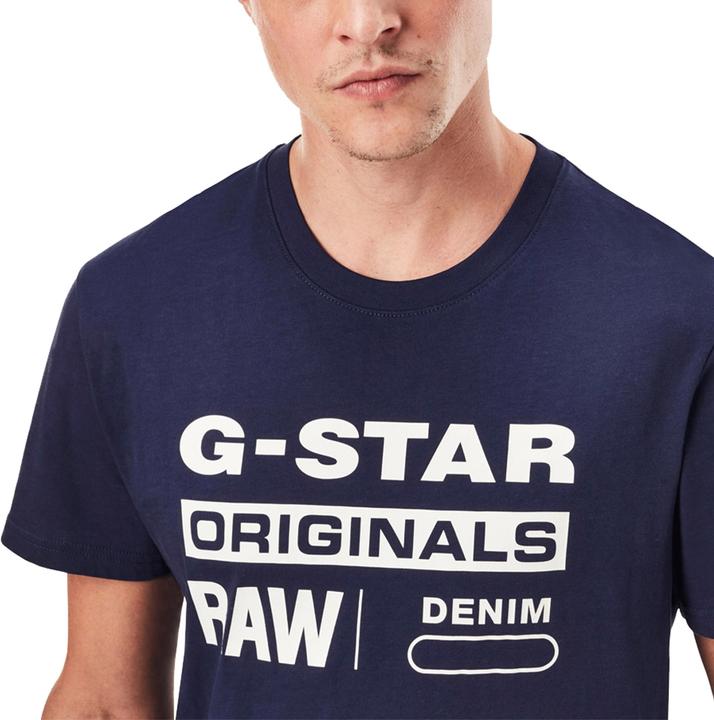 Produktbild G-Star Printed Graphic Eight T-Shirt Regular Fit Sartho Blue (S)