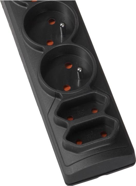 Productafbeelding Acar Listwa zasilająca P7 przeciwprzepięciowa 7 gniazd 5 m czarna (W0116) (7 x, 5 m)