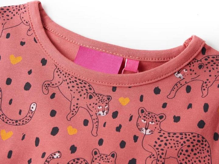 Produktbild VidaXL Kinderpyjama mit Langen Ärmeln Altrosa 128,Material: 95 (128)