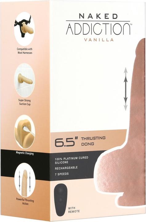 Actual product image Naked Addiction NA 6.5 Thrusting Dong RC Vanil