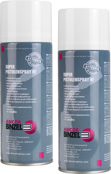 Actual product image Stahlwerk ABICOR BINZEL Super gun spray NF set of 2, 400 ml welding protection spray each