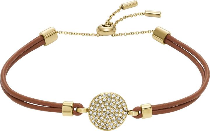 Fossil Sadie Armband (21.60 cm, Edelstahl, Leder)