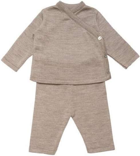 Huttelihut Baby Set aus Merinowolle Camel (68, 70, 72, 74)