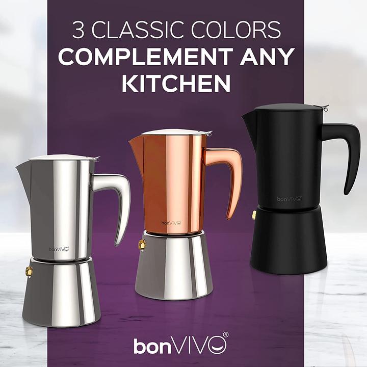 Actual product image BonVivo Coffee maker 2 cups, chrome (2 T.)