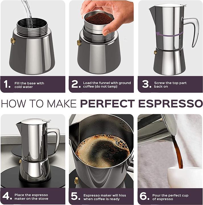 Actual product image BonVivo Coffee maker 2 cups, chrome (2 T.)