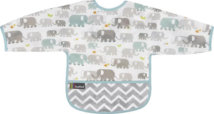 Actual product image Kushies CleanBib with sleeves (6 months)