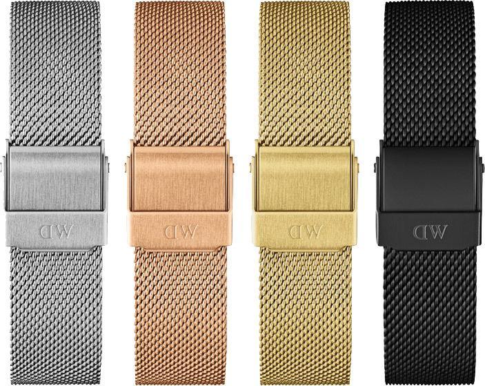Produktbild Daniel Wellington Classic Petite Mesh Melrose Rose Gold (28 mm) (12 mm, Gold, Edelstahl)