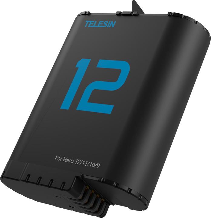 Actual product image Telesin battery(double arc) for GoPro Hero12/11/ 10/9 (GoPro Hero 12, GoPro Hero 9, GoPro Hero 10, GoPro Hero 11)