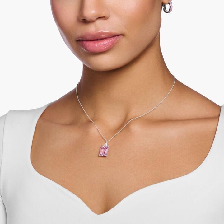 Immagine prodotto Thomas Sabo Catena pietra rosa argento (Argento 925, 40 - 45 cm)