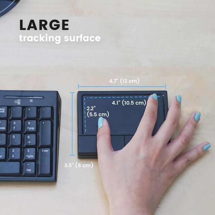 Produktbild Perixx PERIPAD-704, grosses kabelloses Touchpad, schwarz (DE, Kabellos)