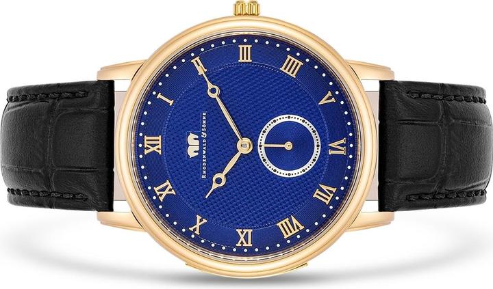 Produktbild Herren Quarzuhr Moonlight Echtleder schwarz - 26513 (Analoguhr, 40 mm)