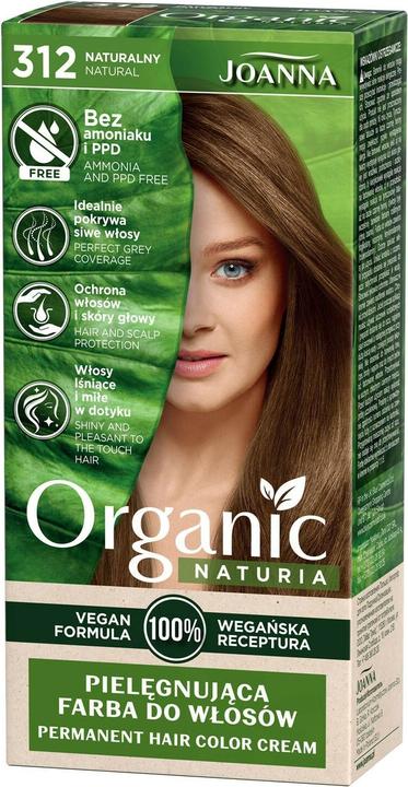 Joanna Naturia Organic caring hair dye without ammonia and PPD 312 Natural