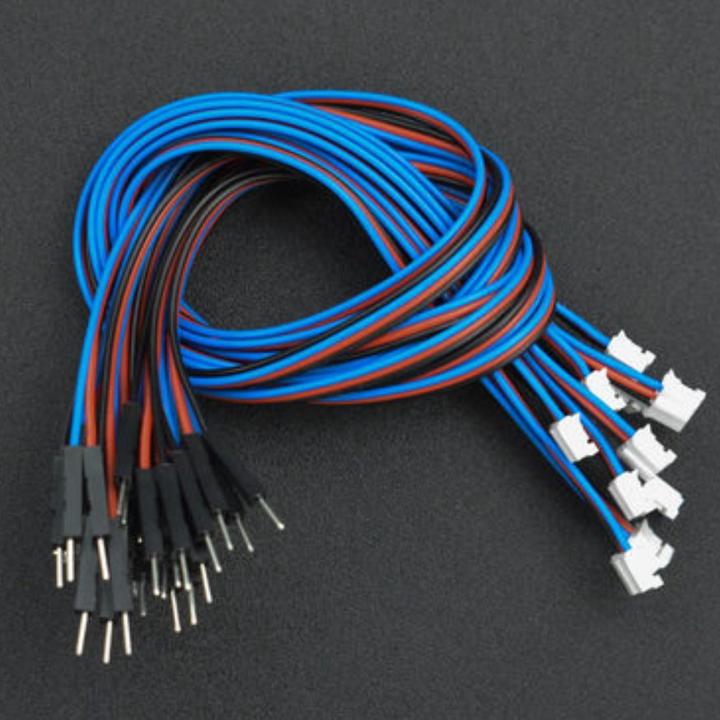 Produktbild DFRobot Gravity 3pin analoge PH2.0 zu Dupont Male Kabel 30cm 10Stk