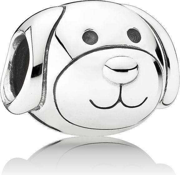 Pandora Charms/Beads Loving Dog (Argent)