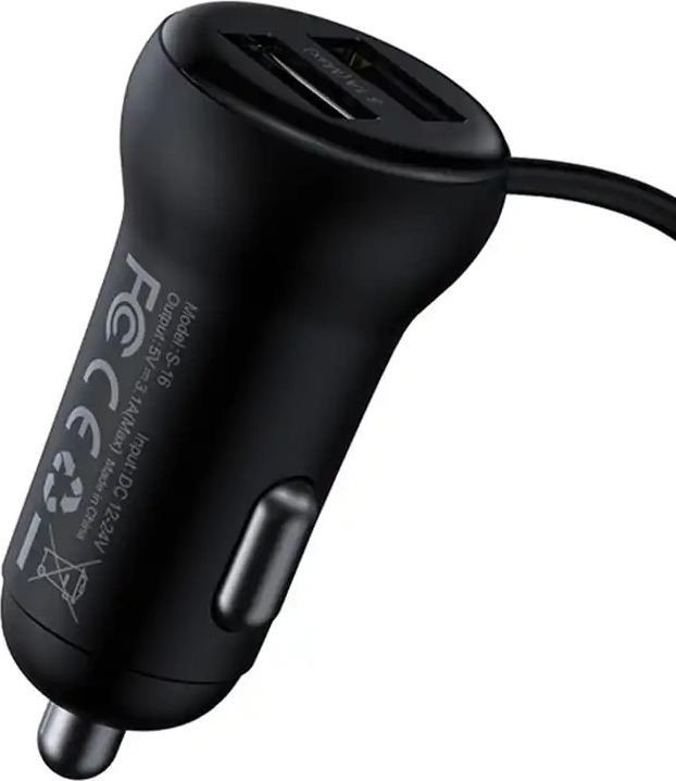 Actual product image Baseus Car Bluetooth MP3 Player T Shaped S-16 Black OS