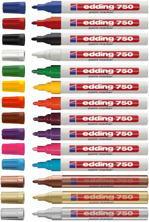 Produktbild Edding Lackmarker 750 (Schwarz, 2 mm, 1 x)
