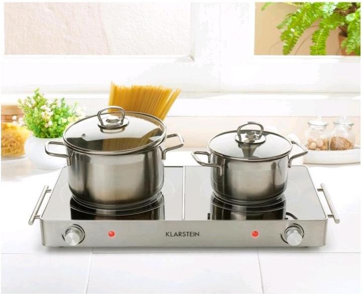 Produktbild Klarstein VariCook Duo Kochplatte Infrarot Silber