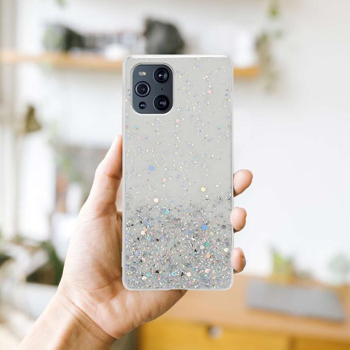 Actual product image Cadorabo Bumper Case for Oppo FIND X3 PRO TPU funkelnder Glitter (Oppo Find X3 Pro)