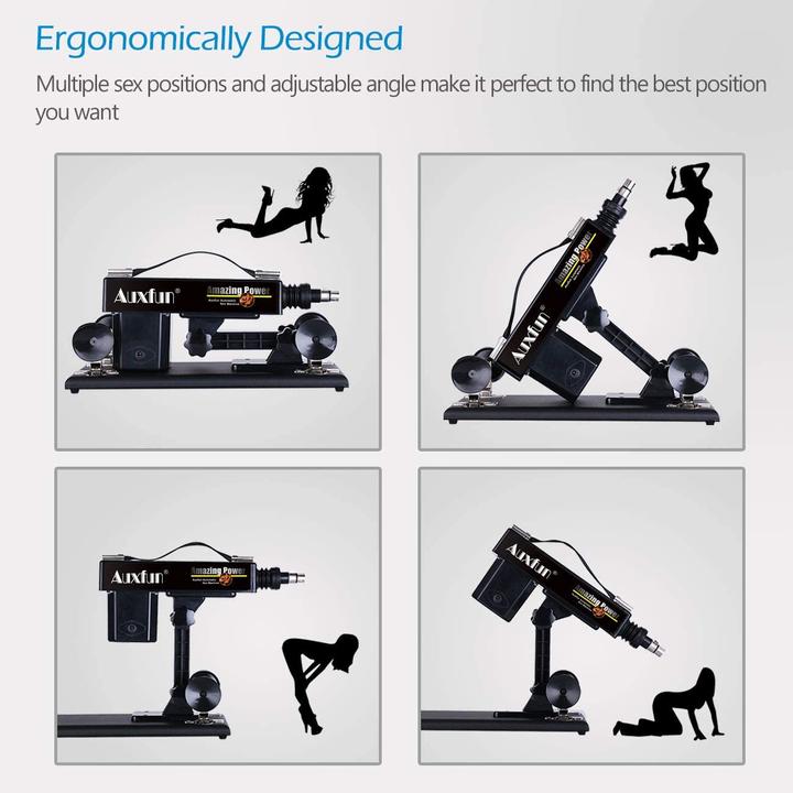 Actual product image Auxfun Sex Machine with 8 Sex Toys