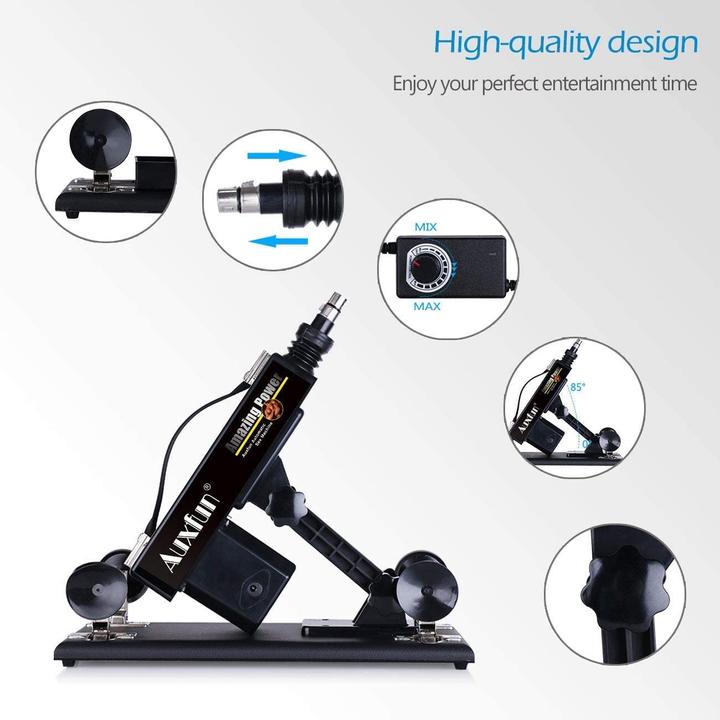 Actual product image Auxfun Sex Machine with 8 Sex Toys