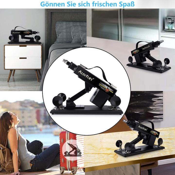 Actual product image Auxfun Sex Machine with 8 Sex Toys