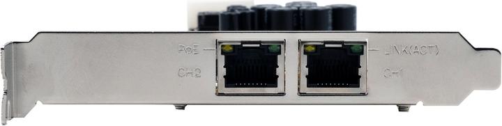 Immagine prodotto Exsys PCI-EXPRESS Scheda Ethernet doppia 2xG. 2xPorti Gigabit, staffa LP, con PoE (RJ45)