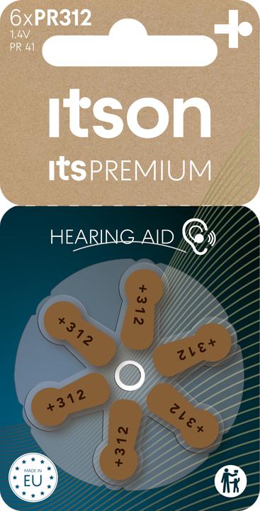 Actual product image Itson Zinc-Air 6x PR312 (PR41) (6 pcs., A312)