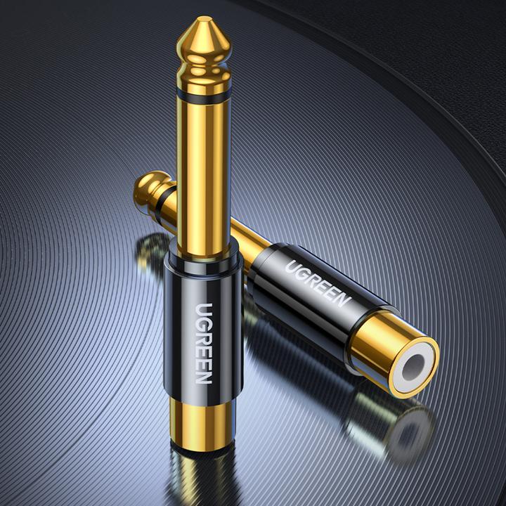 Produktbild Ugreen 6.35 mm Klinken Stecker auf RCA Cinch Buchse Adapter (Klinkenadapter)
