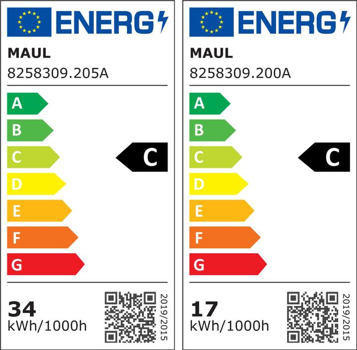 Label énergétique Maul MAULJAVAL - Lampes à LED (13060 lm)