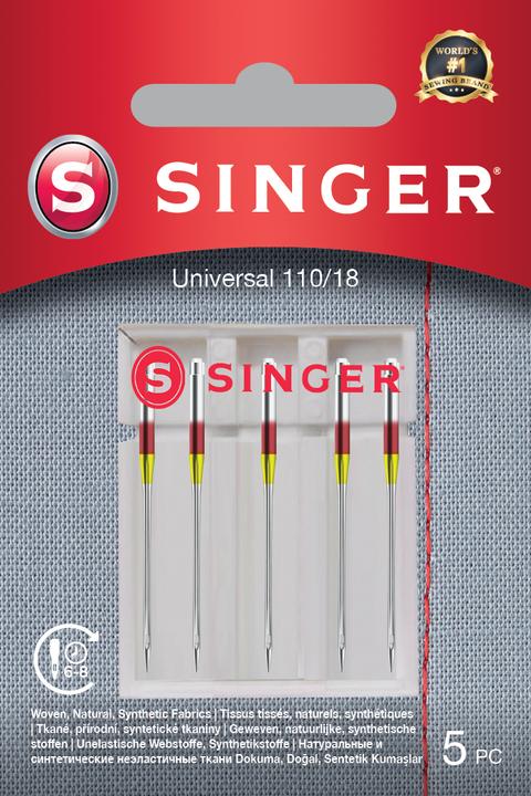 Singer UNIVERSAL sewing machine needle, 110/18, pack of 5