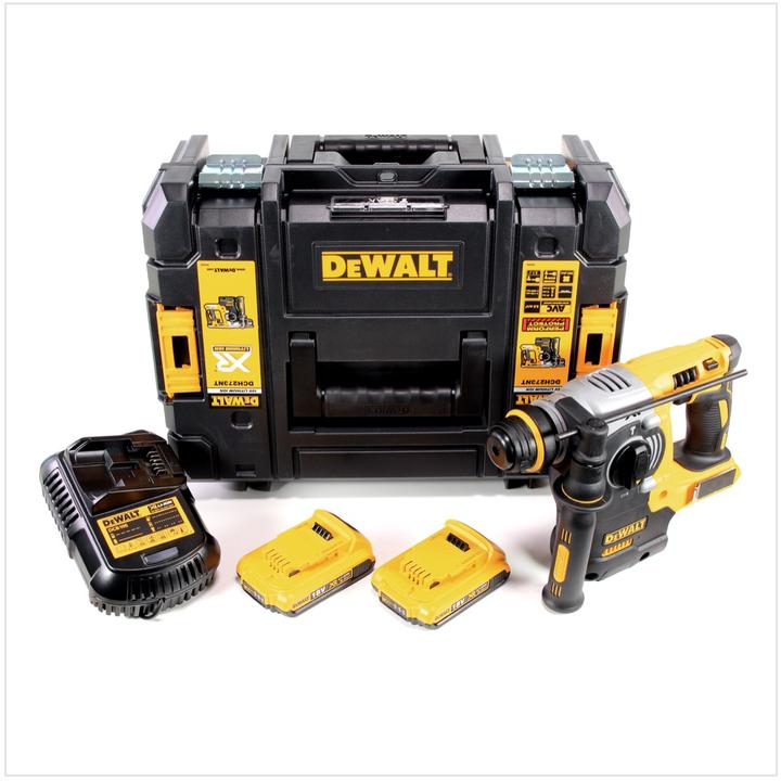 Produktbild DeWalt DCH 273 D2 Akku Kombihammer 18V 2,1J SDS-Plus Brushless + 2x Akku 2,0Ah + Ladegerät + TSTAK (Akkubetrieb)