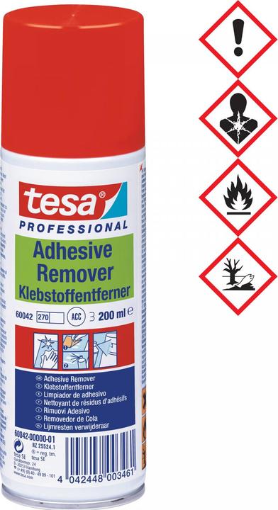 Produktbild tesa ADHESIVE REMOVER Klebstoffentferner Spray, entfernt Klebereste, 200ml Dose