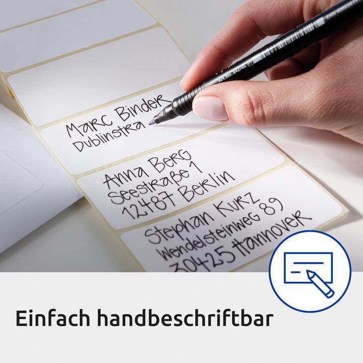 Produktbild Avery 3383 Abgerundetes Rechteck Dauerhaft Weiss 250Stück(e) selbstklebendes Etikett