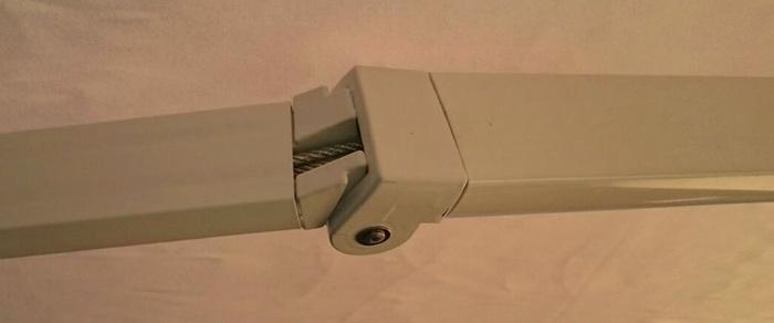 Produktbild Swisshandel24 Elektrische Kassettenmarkise, Markise, Sonnenstoren Vollkassette 4x3m Acryl Grau/Weiss - 19581 (4 m)