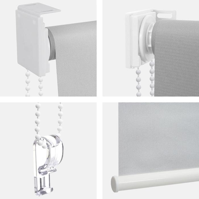 Produktbild Swisshandel24 Rollo, Fensterrollo Seitenzugrollo Jalousie, Sonnenschutz Verdunkelung blickdicht 120x160cm - grün/w (120 x 160 cm)