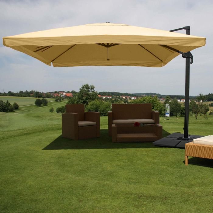 Actual product image Swisshandel24 Parasol Stand, Traffic Light Umbrella Stand Market Umbrella Stand for Ground Cross, Fillable 124kg