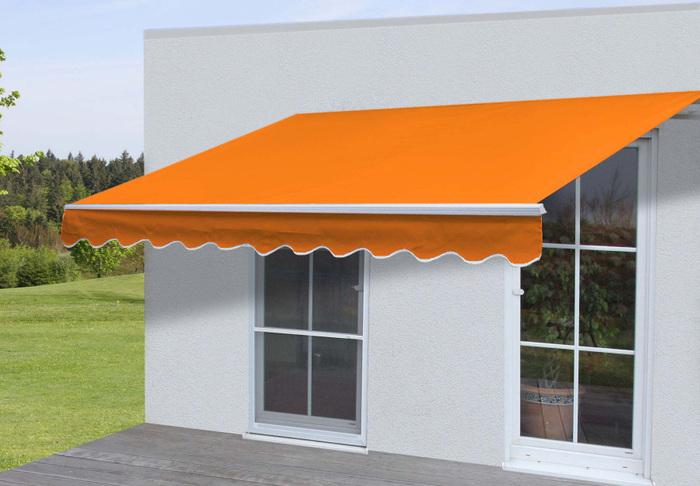 Produktbild Swisshandel24 Ersatz-Bezug für Markise T792, Gelenkarmmarkise Ersatzbezug Sonnenschutz, 5x3m Acryl terrakotta (5 m)