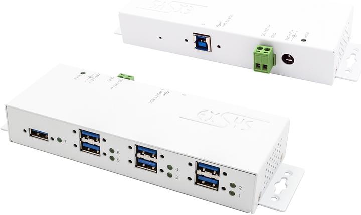 Exsys USB 3.2 HUB 7-Port Gen1 White HUB (USB-B, 7 Ports)