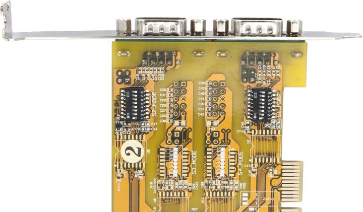 Immagine prodotto Exsys Scheda PCIe 2S Serial RS-232/422/485, POS regolabile (set di chip FTDI)