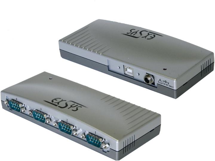 Produktbild Exsys EX-1334V, USB zu 4S Seriell RS232 Port, schraubbar