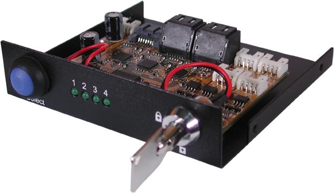 Produktbild Exsys EX-3465, Umschalter von 1 SATA auf 4 SATA Festplatten