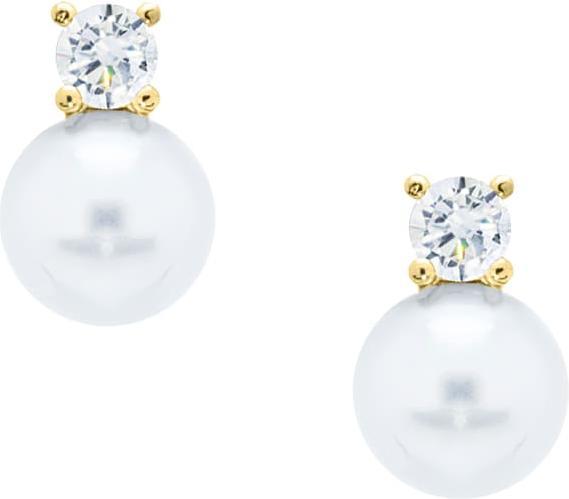 Candy Ohrstecker Delia, 925 Sterling Silber, vergoldet (18k vergoldet, 925 Sterling Silber)