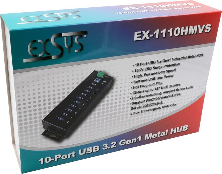 Produktbild Exsys Ex-1110hmvs (USB-B, 10 Ports)