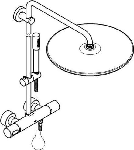 Image du produit Grohe Système de douche RAINSHOWER SYSTEM 400 avec mitigeur thermostatique chromé