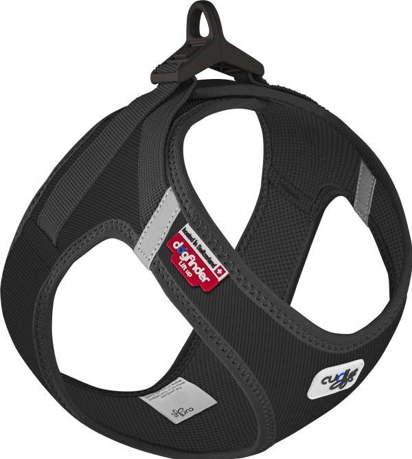Actual product image Curli Vest Dog Harness Cord Clasp Black 3XS (3XS, Dog)