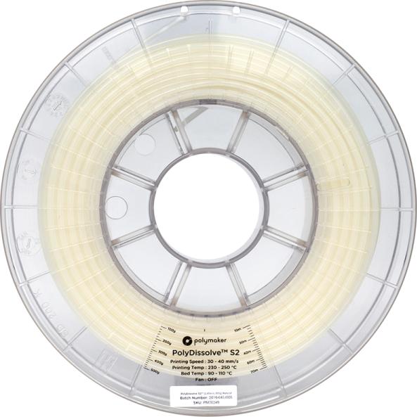 Actual product image Polymaker PolyDissolve S2 - Natural - 2.85mm (PVA, 2.85 mm, 500 g, Beige)