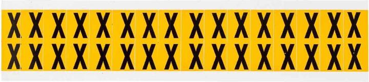 Actual product image Brady 1520-X, B-946, vinyl, letter X, black on yellow, 14 x 19mm, font height 15mm(25 K. á 32