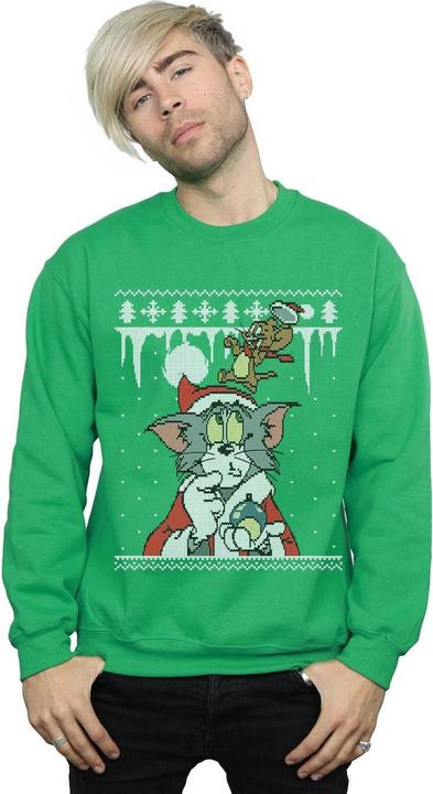 Immagine prodotto Tom & Jerry Christmas Fair Isle Felpa Uomo (XXL)