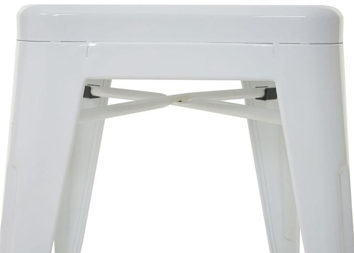 Image du produit Swisshandel24 4x tabouret de bar HWC-A73, chaise de bar, métal design industriel empilable blanc