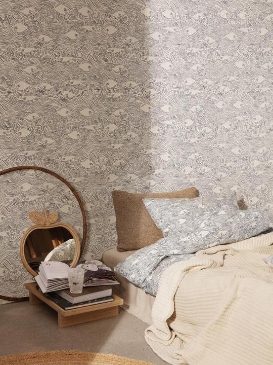 Actual product image Ferm Living Children's bed linen, 100 x 140 and 40 x 45 cm Stream